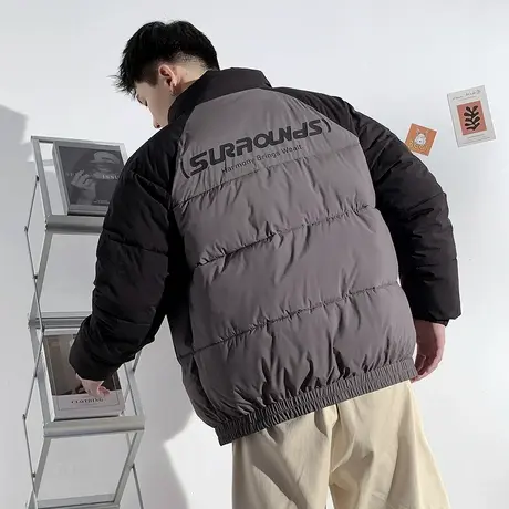 唐狮冬季新款棉衣男士棉袄保暖立领加厚棉服男冬天外套抗寒潮TD商品大图