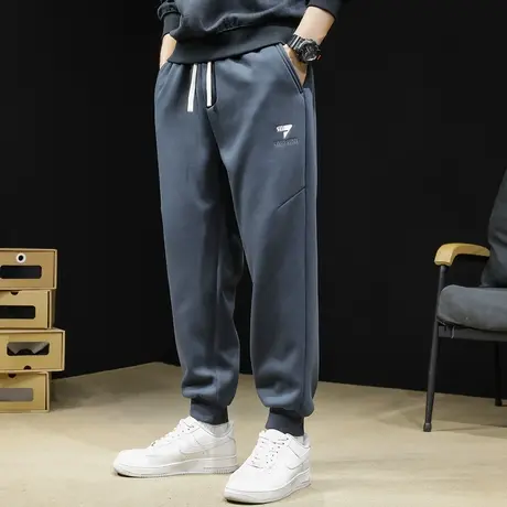 加绒加厚休闲运动裤男秋冬2023新款束脚卫裤男士裤子大码冬季潮牌商品大图