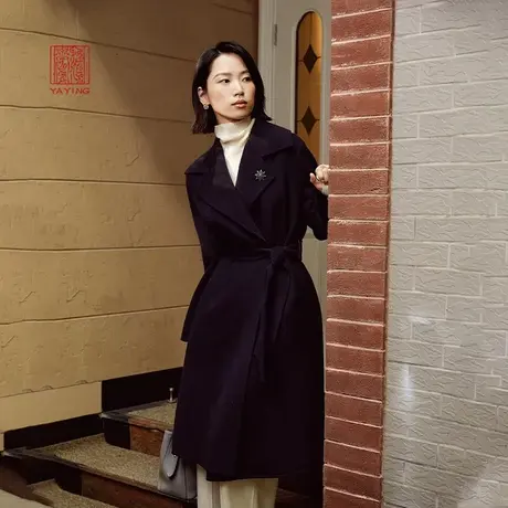 [重磅限量]EP雅莹高端系列 阿里羊绒翻领大衣 2023秋冬新款8308A商品大图