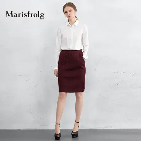 Marisfrolg玛丝菲尔女装时尚显瘦包臀裙优雅半身裙专柜正品图片
