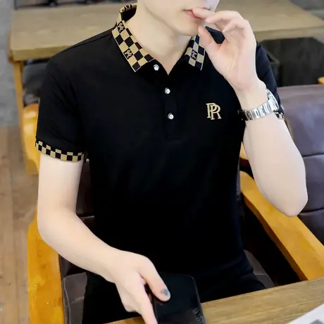 POLO衫短袖男式款夏季纯棉保罗有领上衣潮流男装半袖休闲高端体恤商品大图