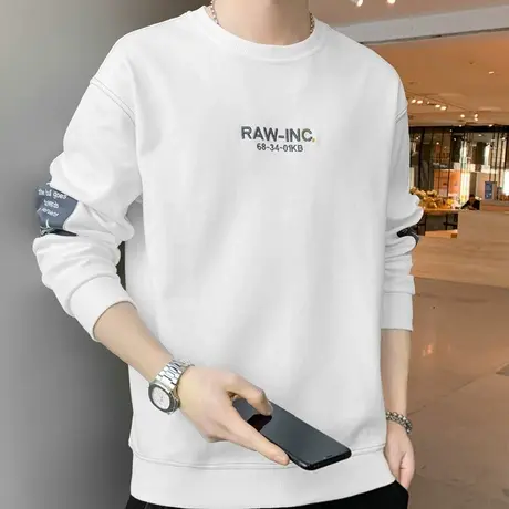 春秋季新款ins潮牌长袖t恤卫衣男士潮流丅恤内搭打底衫上衣服男装商品大图