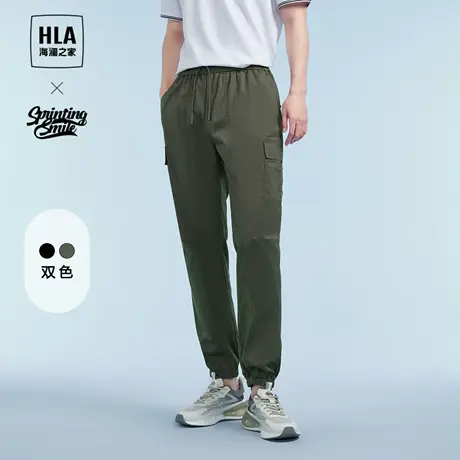HLA/海澜之家SPRINTING SMILE系列休闲裤24春夏新大口袋工装裤男商品大图