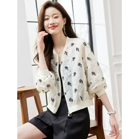 时尚气质休闲遮阳服外套2023年夏季新款淑女温柔宽松显瘦通勤上衣商品大图