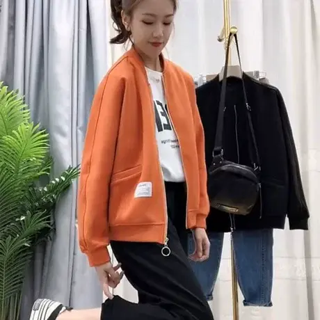 小个子短外套女2023新款春装韩版宽松bf学生棒球服秋季上衣夹克潮商品大图