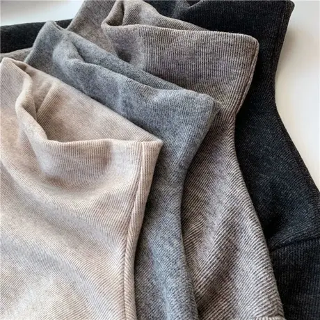 纯色简约半高领长袖T恤女秋冬加绒加厚保暖内搭修身打底衫上衣潮图片