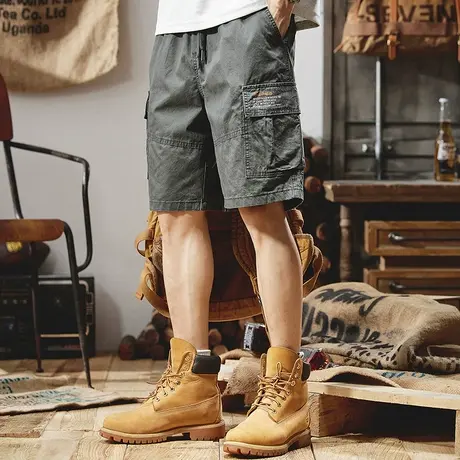 Modi Nick/摩帝尼克五分工装裤休闲宽松裤子男款直筒薄款百搭潮流商品大图