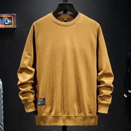 春秋季新款2021多色卫衣男宽松大码百搭男士休闲上衣男套头男装款图片