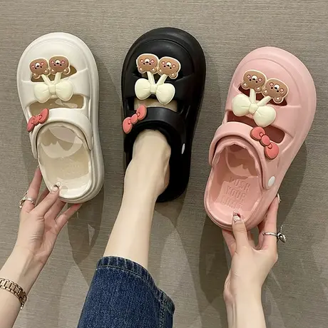 包头外穿半拖鞋女2025夏季新款可爱防滑可湿水沙滩踩屎感凉拖鞋潮图片