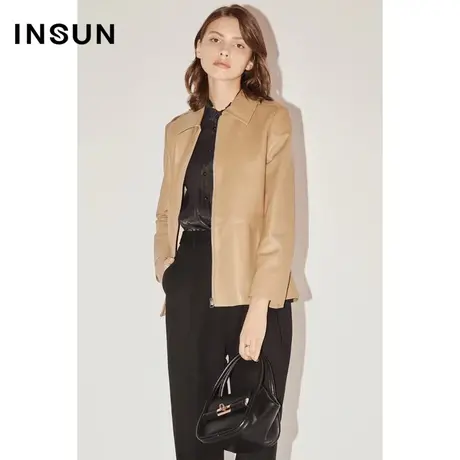 COVER秋季一手长风衣感帅气绵羊皮皮衣图片