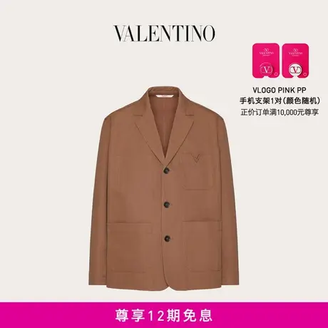 【24期免息】华伦天奴VALENTINO男士单排扣棉质和帆布夹克外套图片