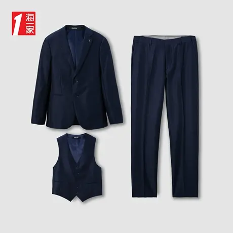 海一家商务正装西服三件套质感有型青年礼服套装男图片