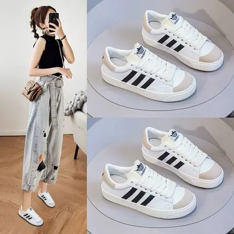 真皮小白鞋女鞋2023秋季新款平底经典四季百搭休闲鞋软底女款板鞋商品大图