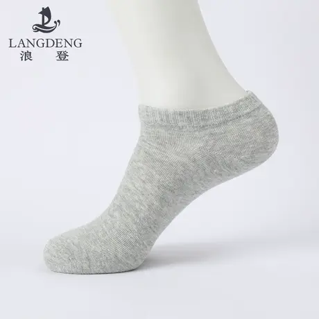 浪登袜子男士短袜夏季薄款透气吸汗中短筒运动低帮浅口船袜商品大图
