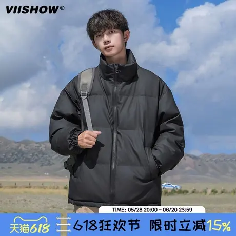 VIISHOW冬季加厚保暖棉服立领夹克棉袄面包服宽松防寒外套商品大图