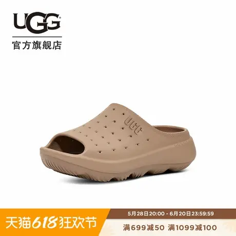 UGG夏季男士舒适休闲纯色露趾厚底洞洞鞋面时尚简约拖鞋 1137973商品大图
