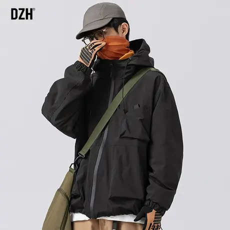男士户外三防冲锋衣男外套春秋款机能夹克山系防风登山服连帽上衣商品大图