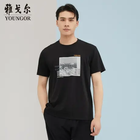 雅戈尔奥莱 商场同款男士短袖T恤新款官方正品商务休闲短袖POLO衫商品大图