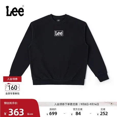 Lee商场同款舒适版圆领印花Logo设计男长袖卫衣休闲潮LMT00788320商品大图