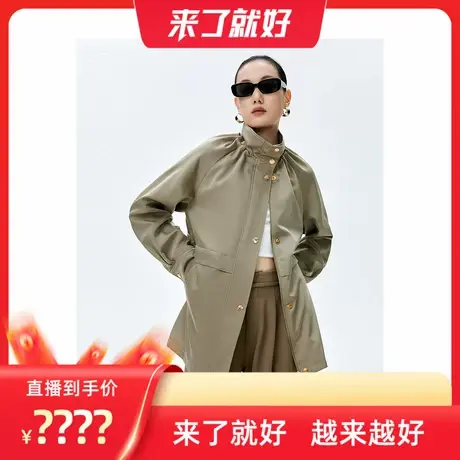 【来了就好】太平鸟品质韩版时尚休闲收腰风衣A1BEE1452商品大图