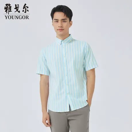 雅戈尔奥莱 商场同款男士短袖衬衫新款官方正品商务休闲短袖衬衫商品大图