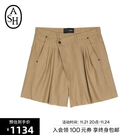 ASH女装新款BROOKLYN时尚简约休闲裤潮流百搭不规则宽松短裤图片