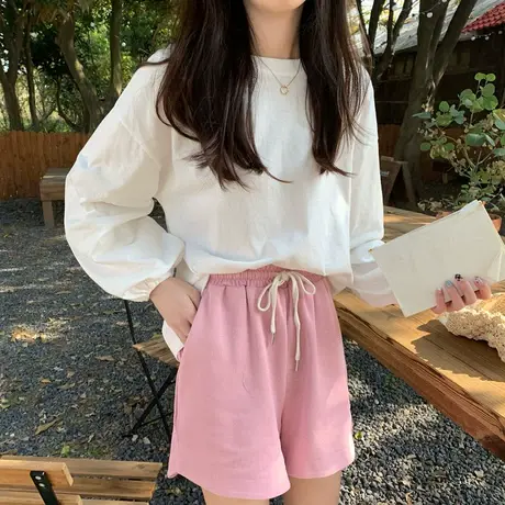 长袖t恤女早秋季2024新款初秋打底衫设计感小众宽松休闲别致上衣商品大图