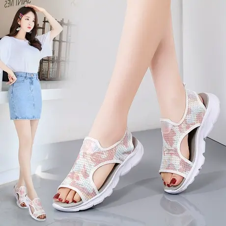 帆布鞋女夏季透气网面凉鞋不臭脚休闲运动鞋大码41一43软底孕妇鞋图片