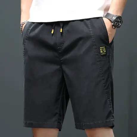 夏季薄款五分莱赛尔天丝休闲短裤男士宽松外穿夏天马裤男款大裤衩商品大图