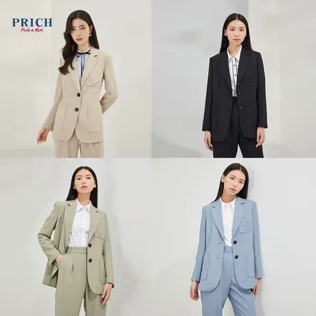 【直播专享】PRICH新款宽松职业西装外套女时尚通勤女士职业装图片