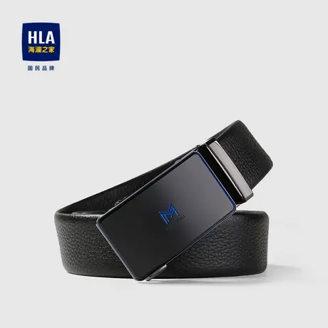 HLA/海澜之家牛皮皮带时尚压花花纹单圈轻奢低调商务质感皮带男商品大图