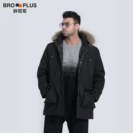 胖哥哥大码羽绒服男士加肥加大迷彩休闲外套2023冬季加厚保暖棉服商品大图