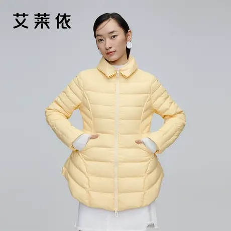 艾莱依羽绒服女冬季商场同款2021年简约短款高端大牌鸭绒保暖外套商品大图