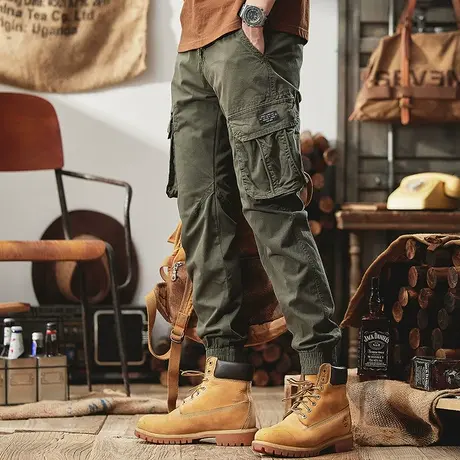 Modi Nick/摩帝尼克男士户外多口袋工装长裤修身纯棉百搭休闲裤商品大图