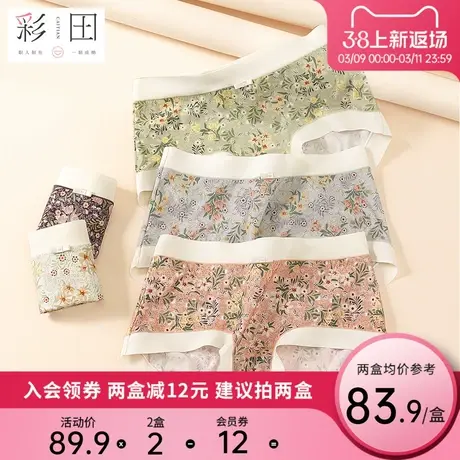2025年夏季新款内裤锦纶蝴蝶结植物花卉抗菌底裆中腰女士三角裤图片