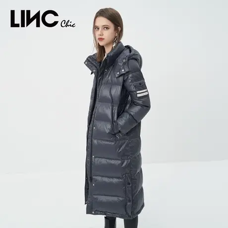 LINC金羽杰羽绒服女2023冬新款反季断码中长款女款面包服商场同款商品大图