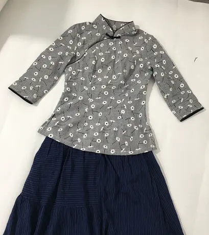 傲雪屋秋冬新品中国风绣花旗袍上衣文艺复古修身唐装女茶艺服汉服商品大图