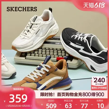 Skechers斯凯奇女鞋夏季可颂鞋德训鞋复古百搭平底鞋运动阿甘鞋商品大图