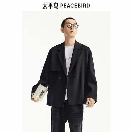 【商场同款】太平鸟男装休闲西服秋新款潮时尚宽松西装B1BBE3227图片