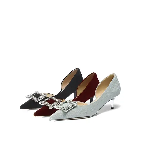 思加图2023新款仙女风细高跟鞋婚鞋女Y2809AQ3C图片