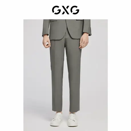 GXG男装 绿色合体小脚西裤 2023年冬季新品GFX11400011商品大图