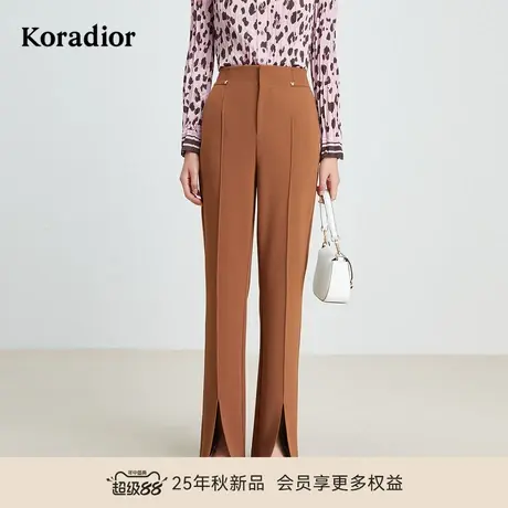 珂莱蒂尔商场同款秋季款通勤气质淑女微喇裤休闲裤女图片