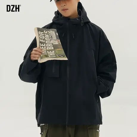 男士户外冲锋衣男款工装外套男潮高级感休闲运动外衣防风衣登山服商品大图