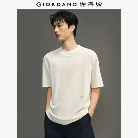 GC2025男装新款纯棉t恤衫品牌刺绣宽松上衣圆领短袖T恤男12025007商品大图