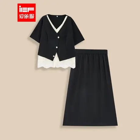 IEF/爱依服【大码女装】2025夏季新款法式名媛淑女气质上下套裙商品大图