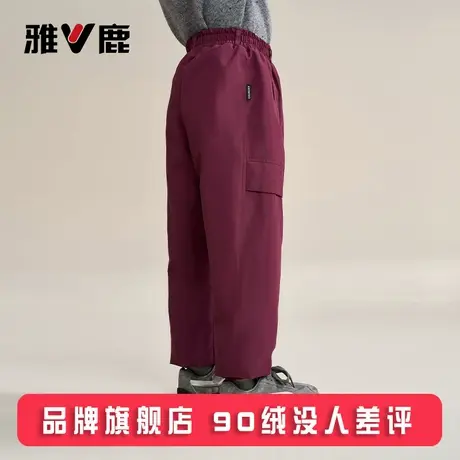 雅鹿儿童羽绒裤男童女童宝宝加厚小孩子男宝女宝大童冬季外穿裤子图片