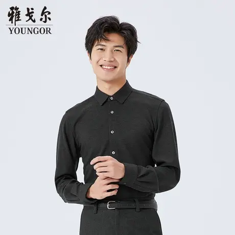 雅戈尔奥莱 商场同款男士长袖衬衫秋冬新款官方商务休闲长袖衬衫商品大图