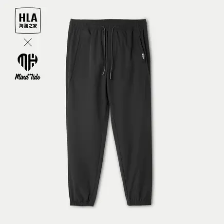 HLA/海澜之家循迹亦心即为系列休闲裤24春夏新款织唛点缀爽滑裤男图片