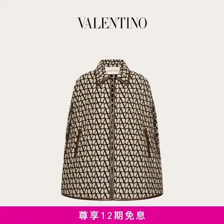 【24期免息】华伦天奴VALENTINO女士V标志印花斗篷图片