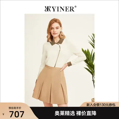 【摩登中式】上新日YINER音儿女装2022冬新款羊毛针织衫商品大图